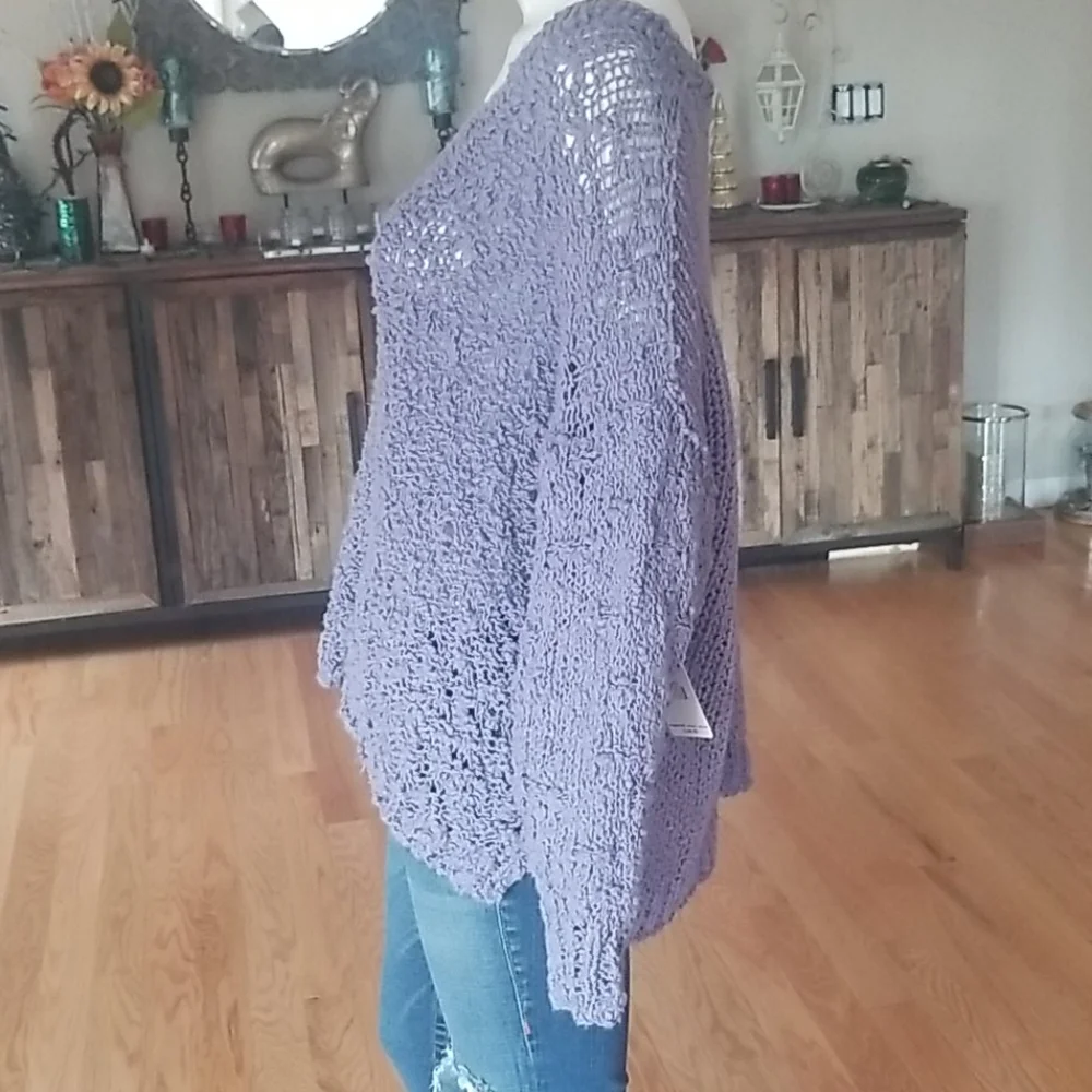 Free People  Sunday Shore cotton blend swe…